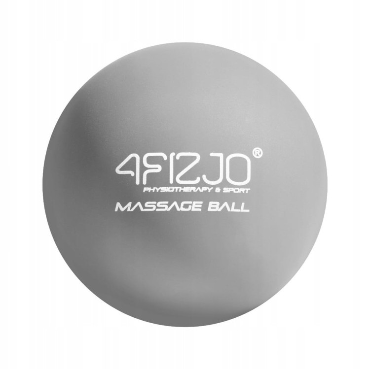 Piłka gładka LACROSSE twarda do masażu 4FIZJO średnica 6,25 cm szara