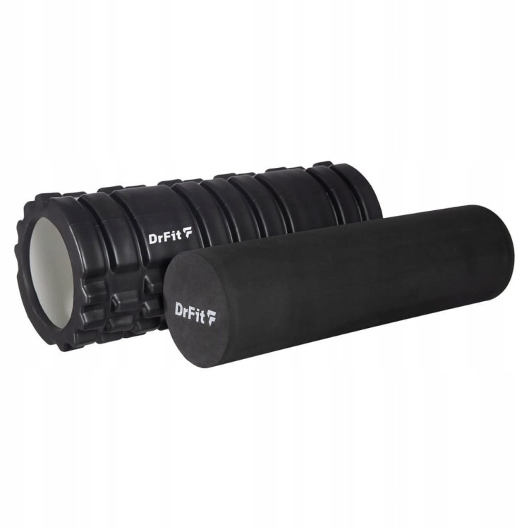 DrFit Roller wałek z wypustkami i piankową wkładką czarny ø14x33 cm