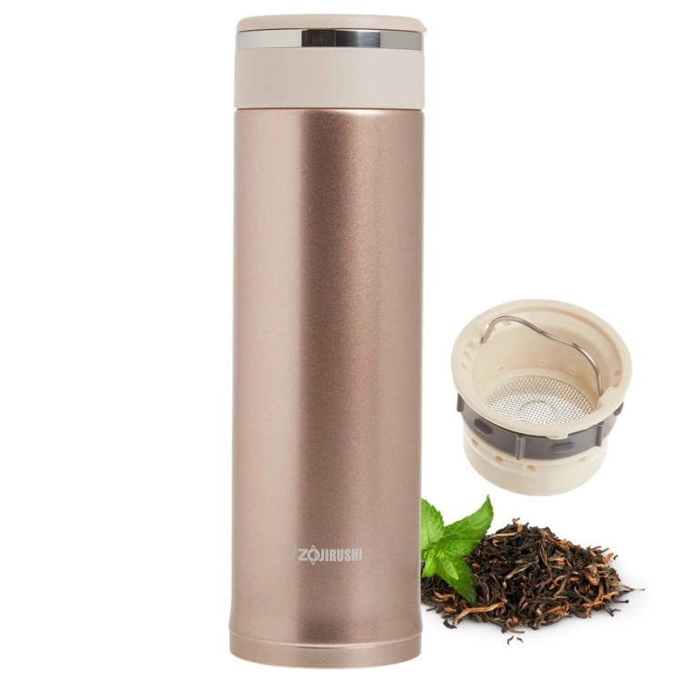 Kubek termiczny z sitkiem na herbatę ZOJIRUSHI SM-JTE46-PX 460ml złoty