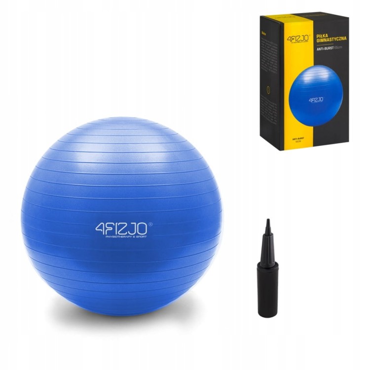 Piłka gimnastyczna Reh Ball 4fizjo 65 cm odcienie niebieskiego