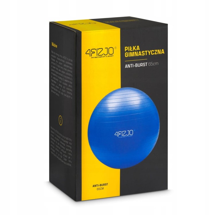 Piłka gimnastyczna Reh Ball 4fizjo 65 cm odcienie niebieskiego