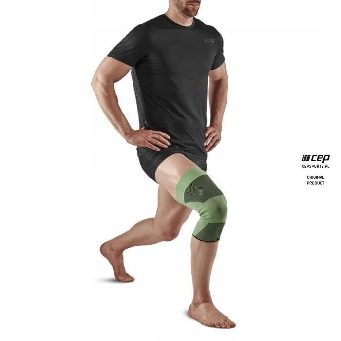 Opaska kompresyjna na kolano Cep XL, zielona wspomaga regenerację