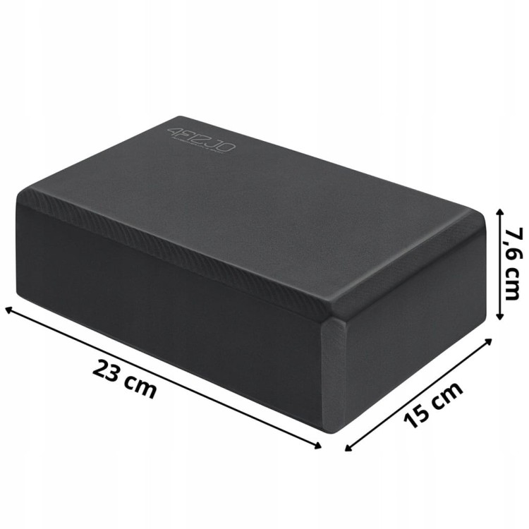 Kostka do jogi 4fizjo 23x15x7,5 cm czarna