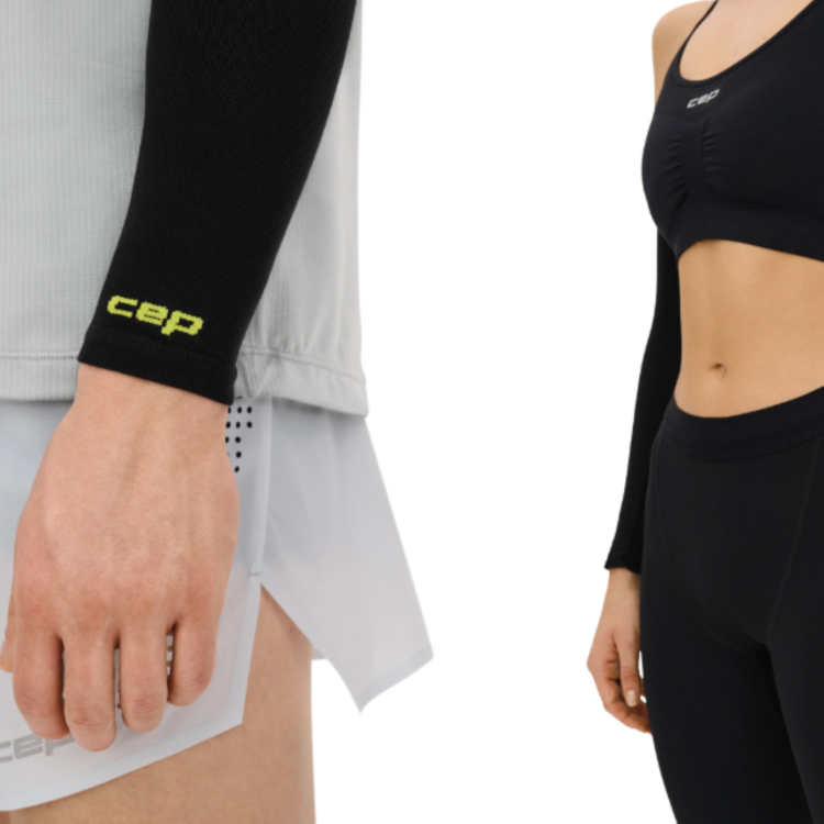 Rękawki opaski biegowe Core Run Ultralight CEP czarne L1 III