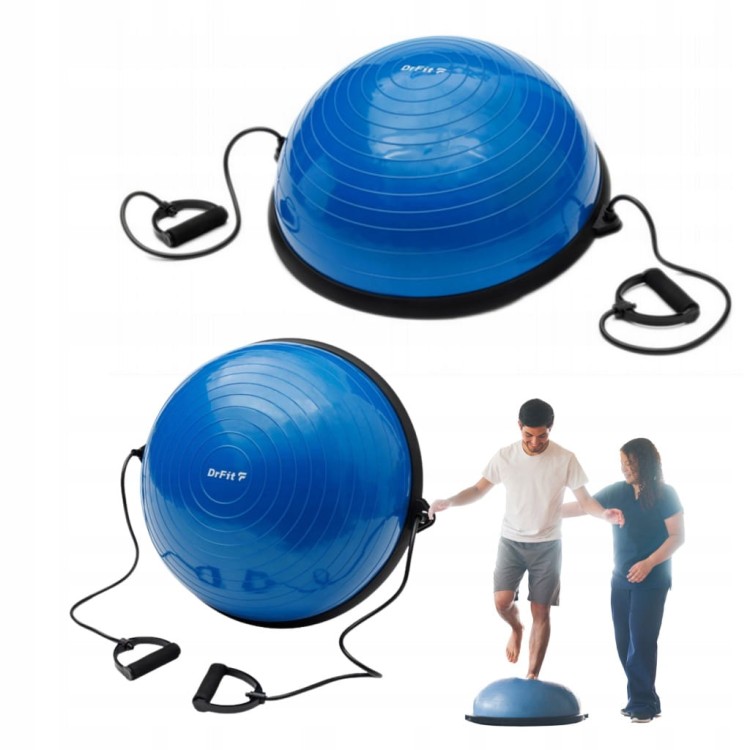 Platforma do balansowania półpiłka trener równowagi z rączkami