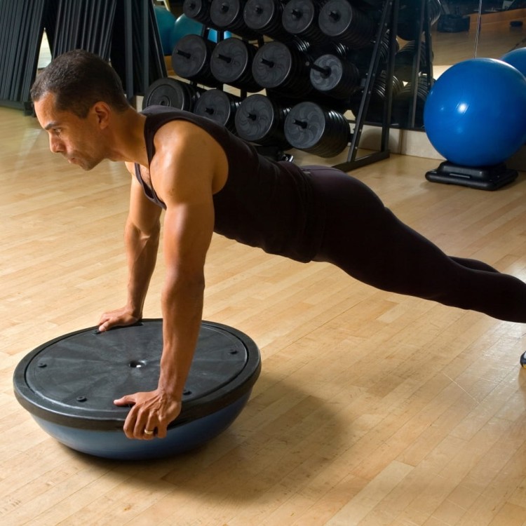 Platforma do balansowania półpiłka trener równowagi z rączkami