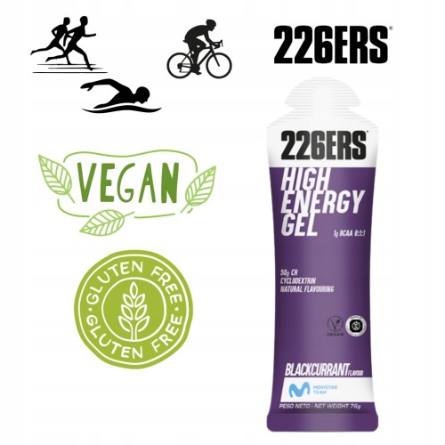 Żel Energetyczny HIGH ENERGY BCAA Porzeczka 76g 226ers Bieganie Rower