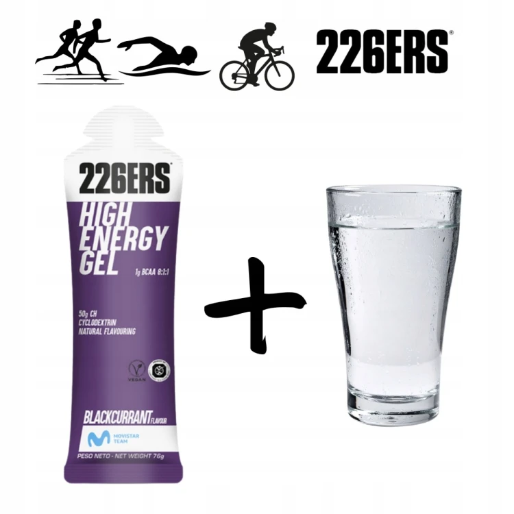 Żel Energetyczny HIGH ENERGY BCAA Porzeczka 76g 226ers Bieganie Rower
