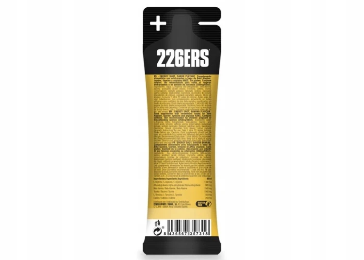 226ERS Energy Shot Stick 60ml Kofeina 250mg BANANA Przedtreningówka Moc