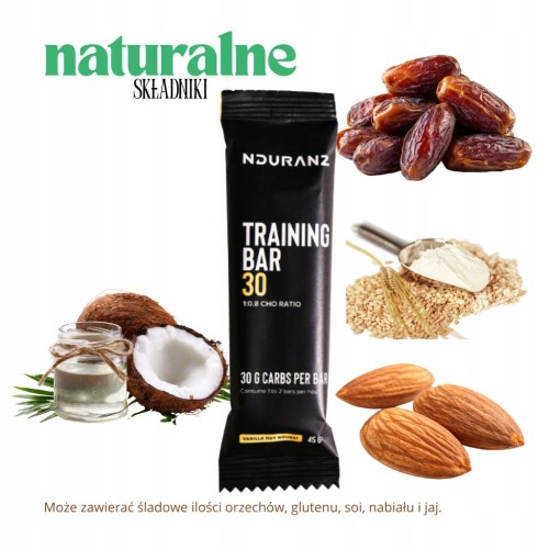 Baton Energetyczny NDURANZ Training Bar VANILLA NUT NOUGAT 45g