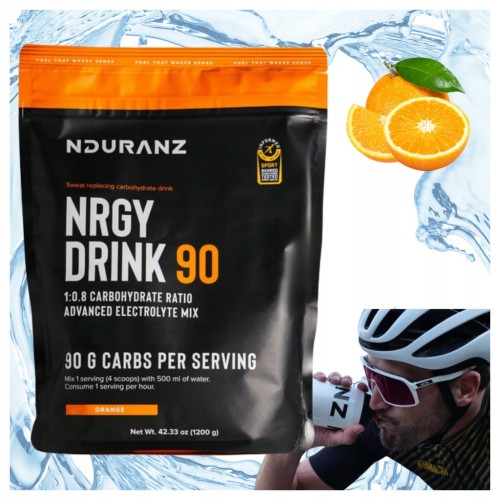 NDURANZ Nrgy Unit Drink 90 Węglowodany Izotonik 1200g Odżywka Carbo Orange