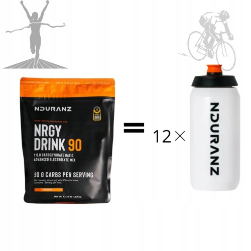 NDURANZ Nrgy Unit Drink 90 Węglowodany Izotonik 1200g Odżywka Carbo Orange