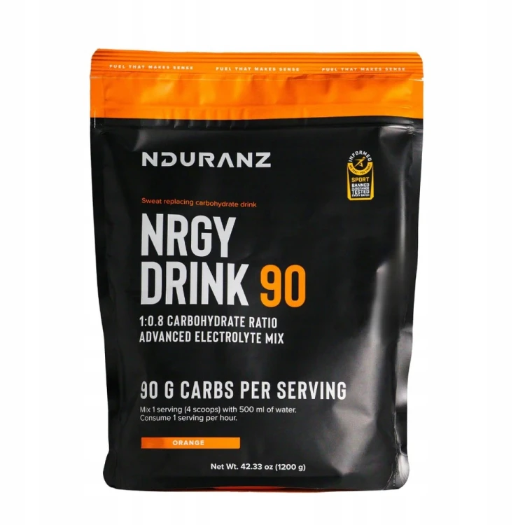 NDURANZ Nrgy Unit Drink 90 Węglowodany Izotonik 1200g Odżywka Carbo Orange