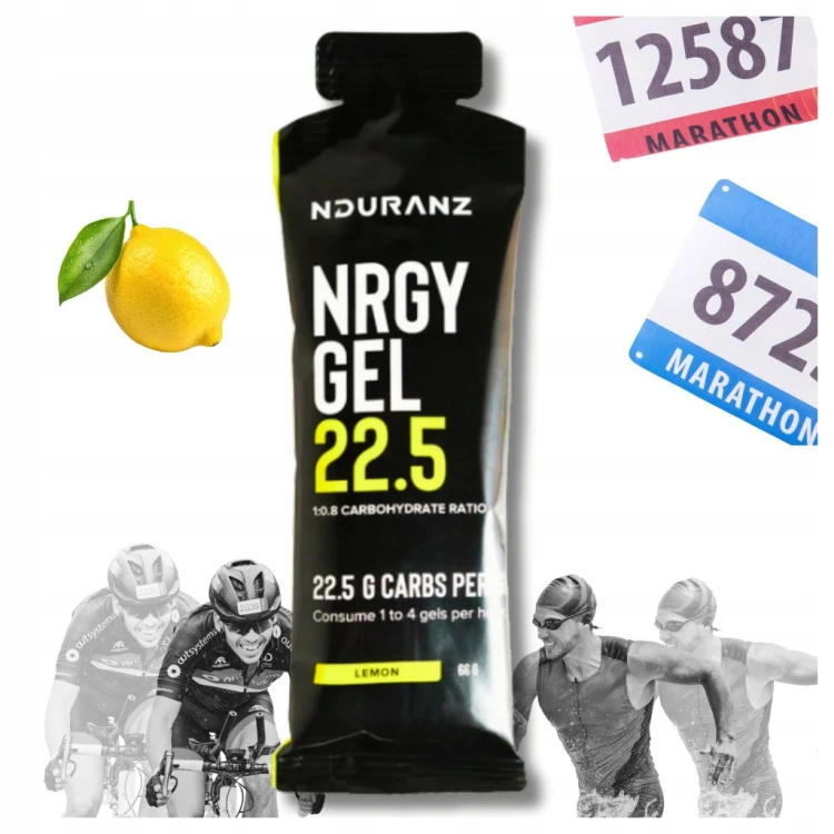 Żel energetyczny izotoniczny NDURANZ Nrgy Gel 22,5g 66g Bieganie Cytrynowy
