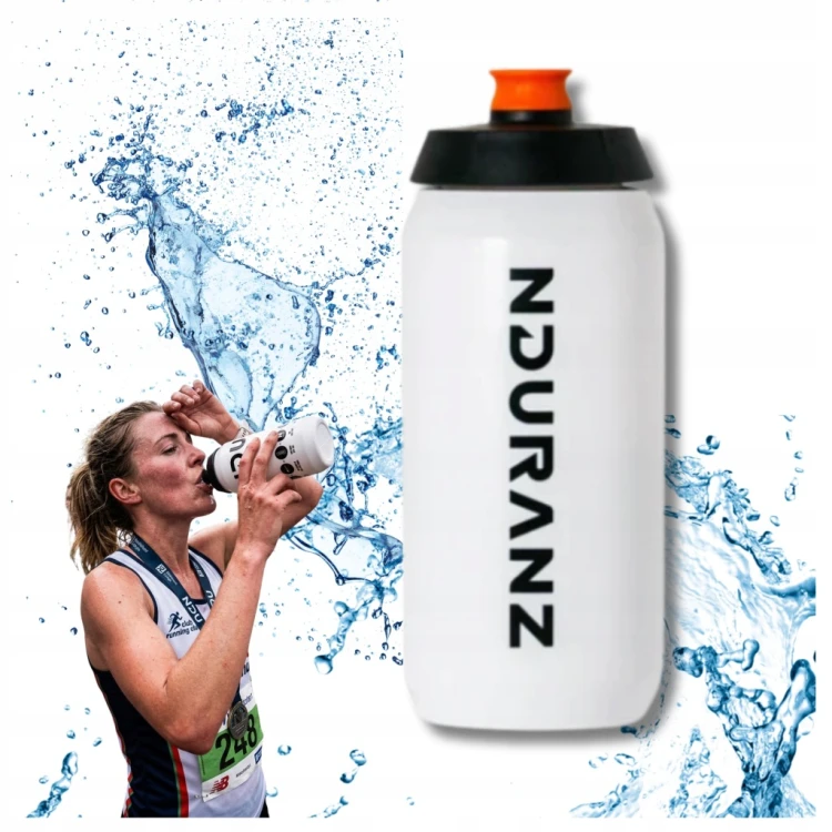 Bidon rowerowy sportowy NDURANZ 550ml do biegania na rower lekki BPA Free