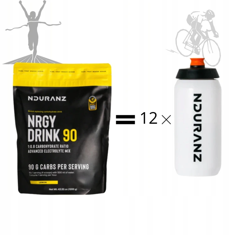 Nduranz Nrgy Unit Drink 90 1200g Węglowodany Izotonik smak cytrynowy