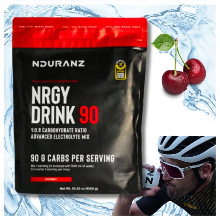 Nduranz Nrgy Unit Drink 90 1200g Węglowodany Izotonik smak wiśniowy