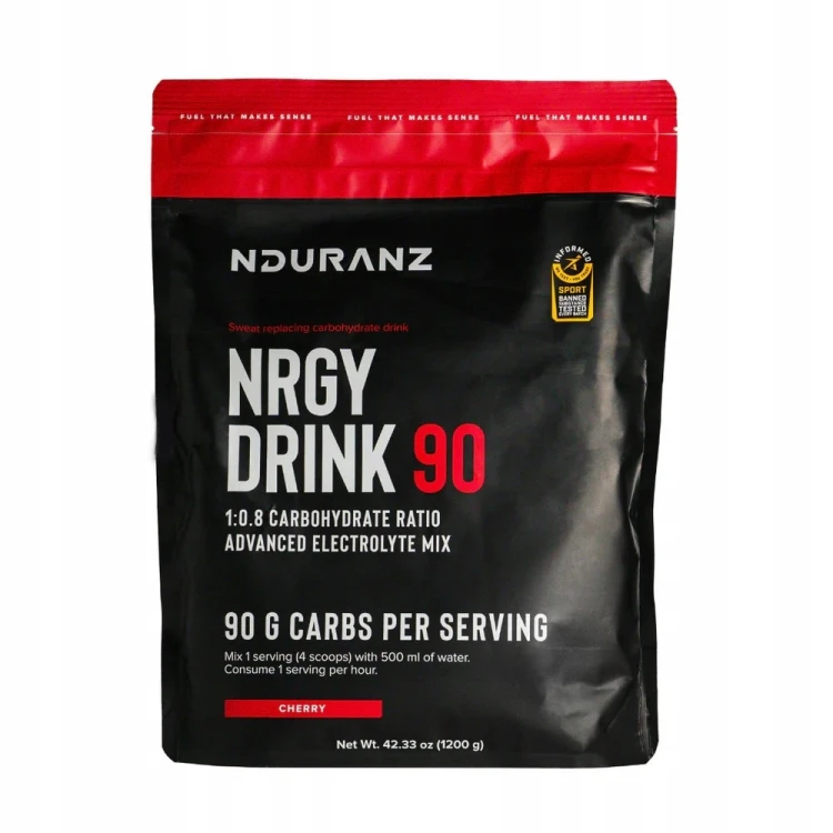 Nduranz Nrgy Unit Drink 90 1200g Węglowodany Izotonik smak wiśniowy