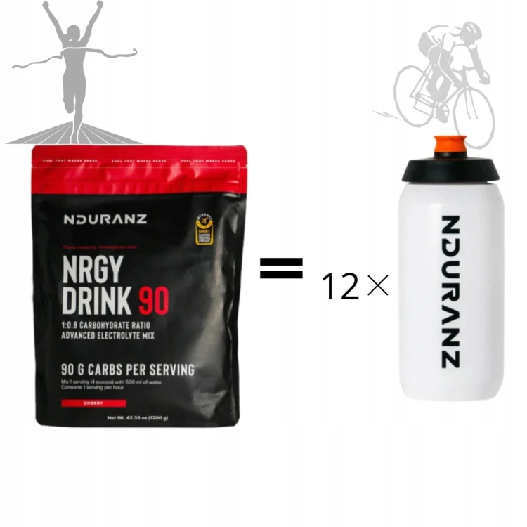 Nduranz Nrgy Unit Drink 90 1200g Węglowodany Izotonik smak wiśniowy