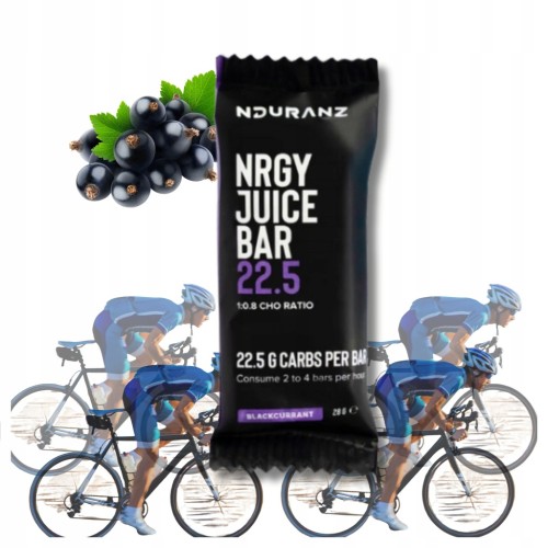 Carbo batony NDURANZ Nrgy Juice Bar 22.5 porzeczka smak czarna porzeczka 28