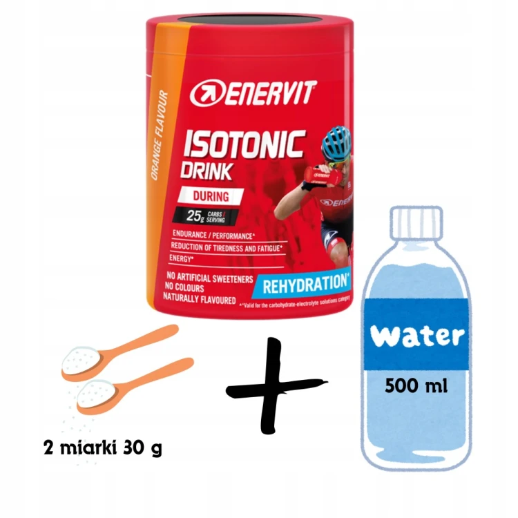 Izotonik proszek Enervit isotonic drink smak pomarańczowy 420 g 1 szt.