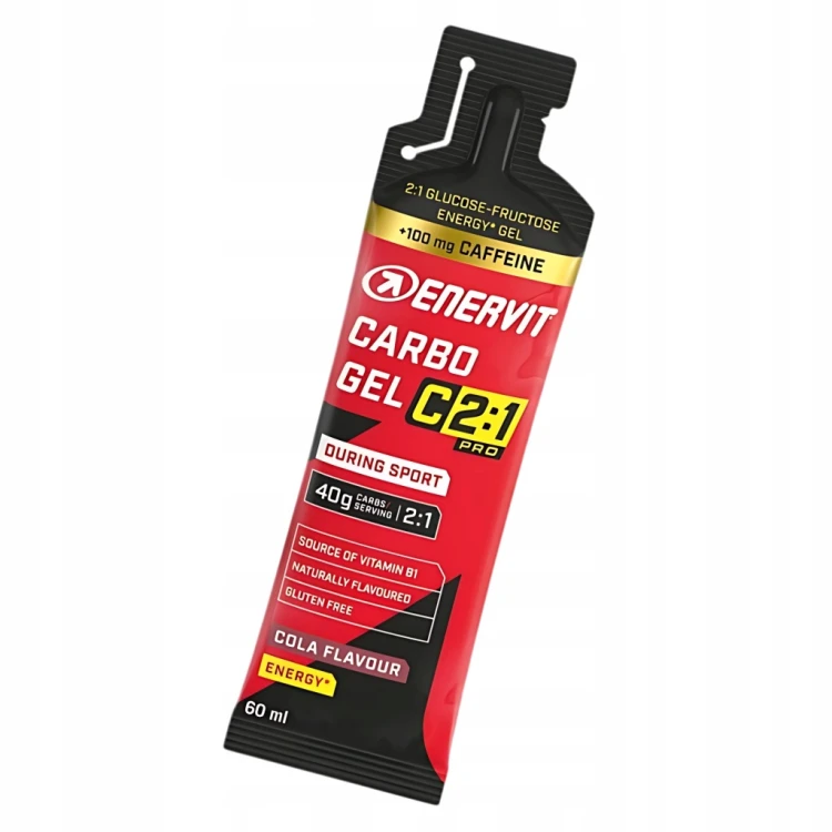 Żel energetyczny Enervit Carbo gel C2:1 PRO smak cola + kofeina 60 ml