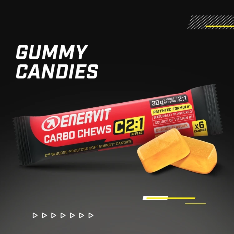 Żelki Enervit Carbo Chews C2:1 PRO 34g pomarańcza