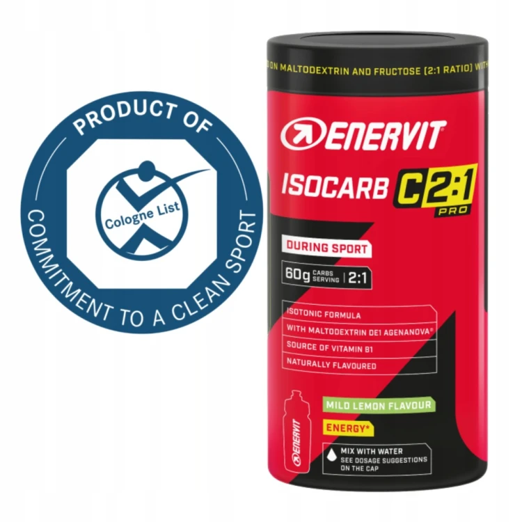Izotoniczny napój węglowodanowy Enervit izotonik Isocarb C2:1PRO 650g lemon