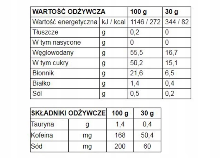 226ERS Baton Energetyczny Żel Galaretka Kofeina Wiśnia Cola