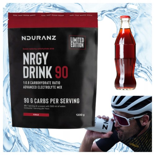 NDURANZ NRGY DRINK 90 1200G COLA NAPÓJ WYSOKO WĘGLOWODANOWY