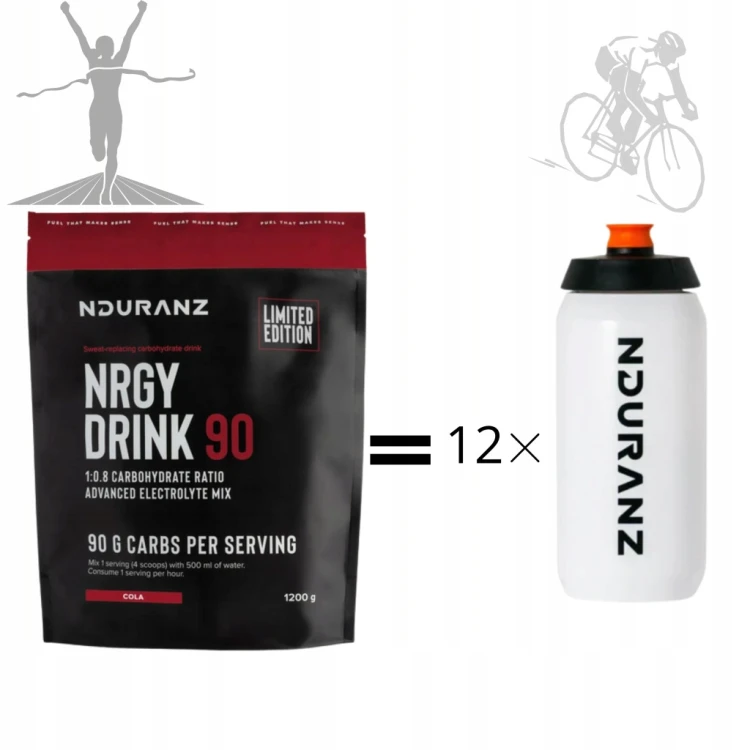 NDURANZ NRGY DRINK 90 1200G COLA NAPÓJ WYSOKO WĘGLOWODANOWY