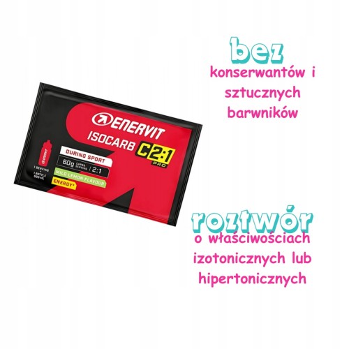 Enervit Isocarb C2:1PRO Izotoniczny Węglowodany Izotonik Lemon Saszetka 65g