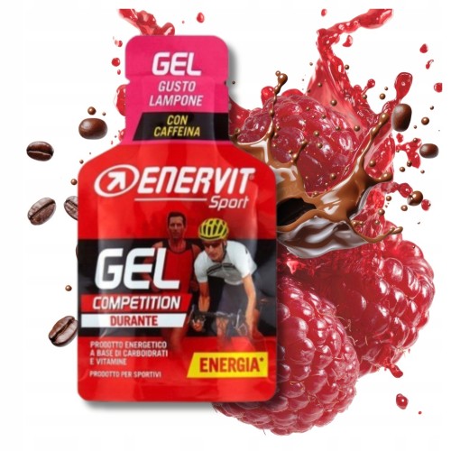 Enervit Gel Żel Energetyczny 25ml Kofeina 20mg Malina DP4 Bieganie Rower