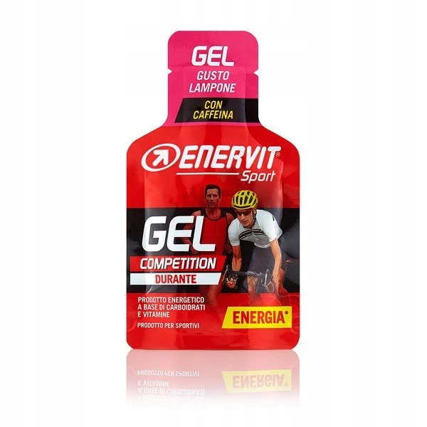 Enervit Gel Żel Energetyczny 25ml Kofeina 20mg Malina DP4 Bieganie Rower