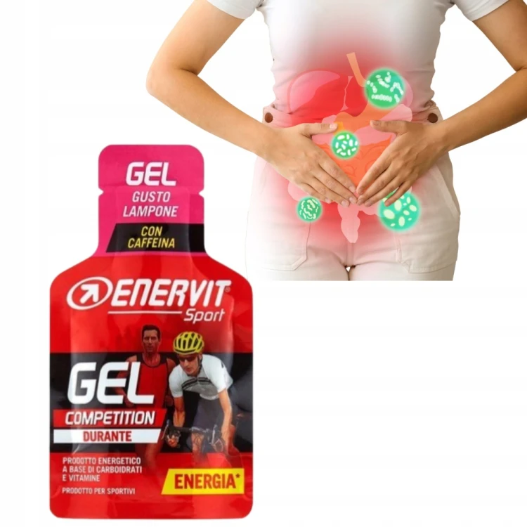 Enervit Gel Żel Energetyczny 25ml Kofeina 20mg Malina DP4 Bieganie Rower