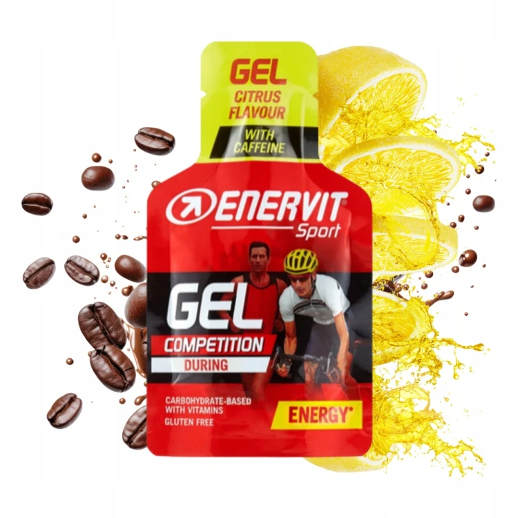 Enervit Gel Żel Energetyczny 25ml Kofeina 20mg Cytryna DP4 Bieganie Rower