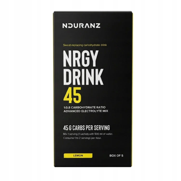 NDURANZ NRGY DRINK 45Cytryna NAPÓJ WYSOKO WĘGLOWODANOWY Carbo Saszetka 48G