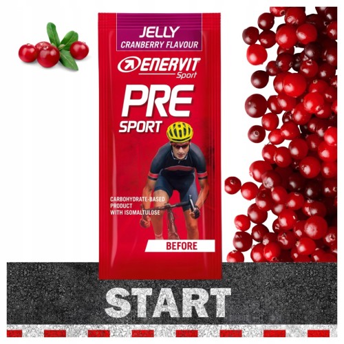Enervit Pre-Sport Carbo Galaretka Przed Treningiem węglowodany 45g żurawina