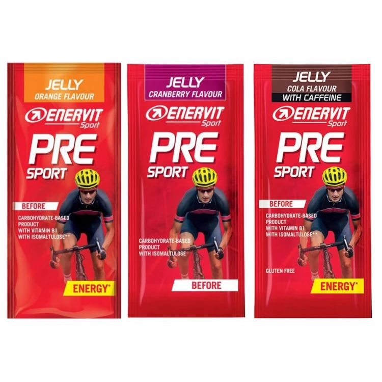 Enervit Pre-Sport Carbo Galaretka Przed Treningiem węglowodany 45g żurawina