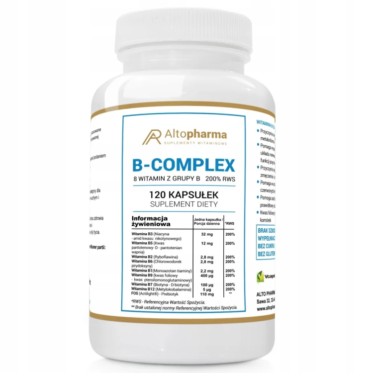 Suplement diety Alto Pharma Witamina B Complex 200% RWS kapsułki 120 szt.