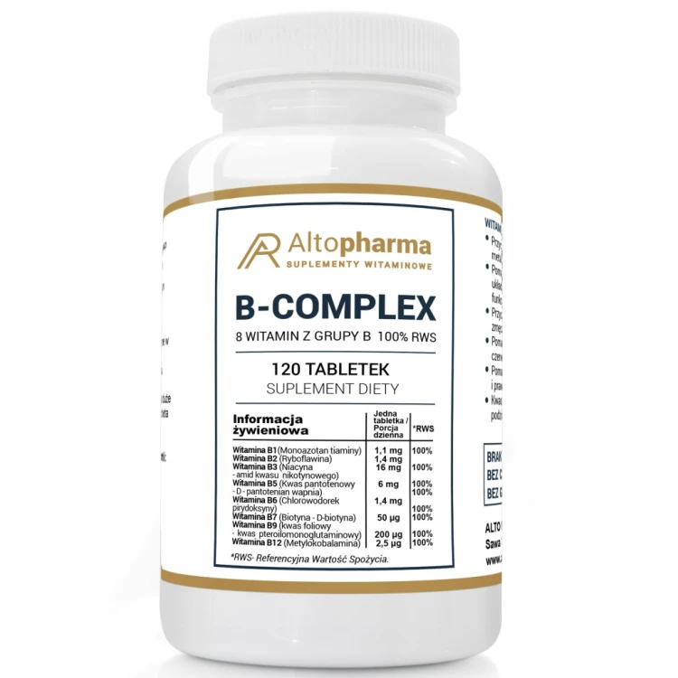 Suplement diety Alto Pharma B Complex witamina B complex tabletki 120 szt.