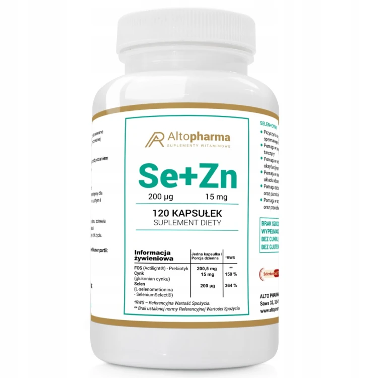 Alto Pharma Selen organiczny 200µg + Cynk 15mg 120 szt.