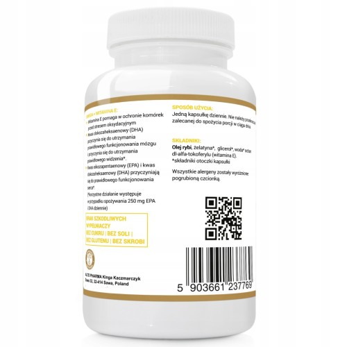 Omega 3 EPA 330 DHA 220 + witamina E Alto Pharma 90 kaps.