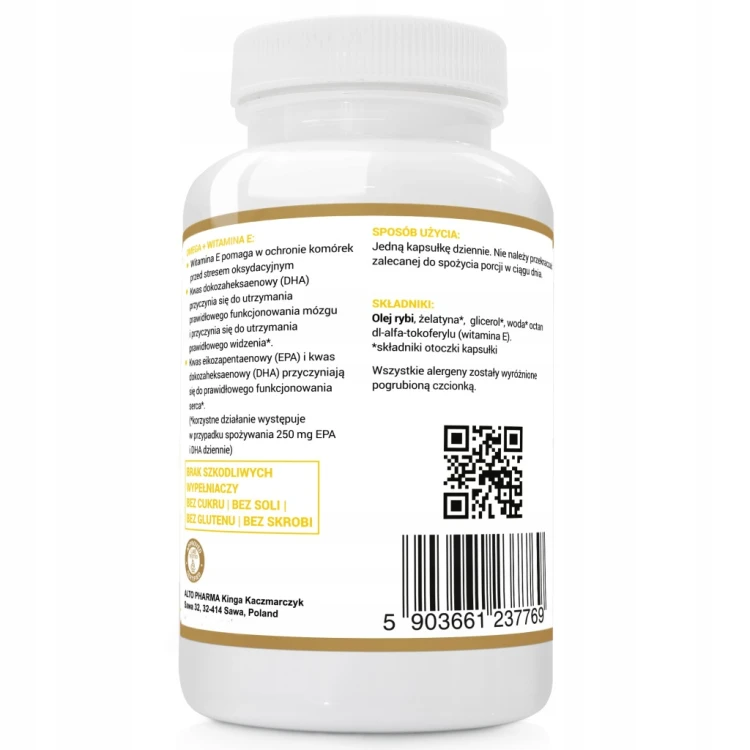 Omega 3 EPA 330 DHA 220 + witamina E Alto Pharma 90 kaps.