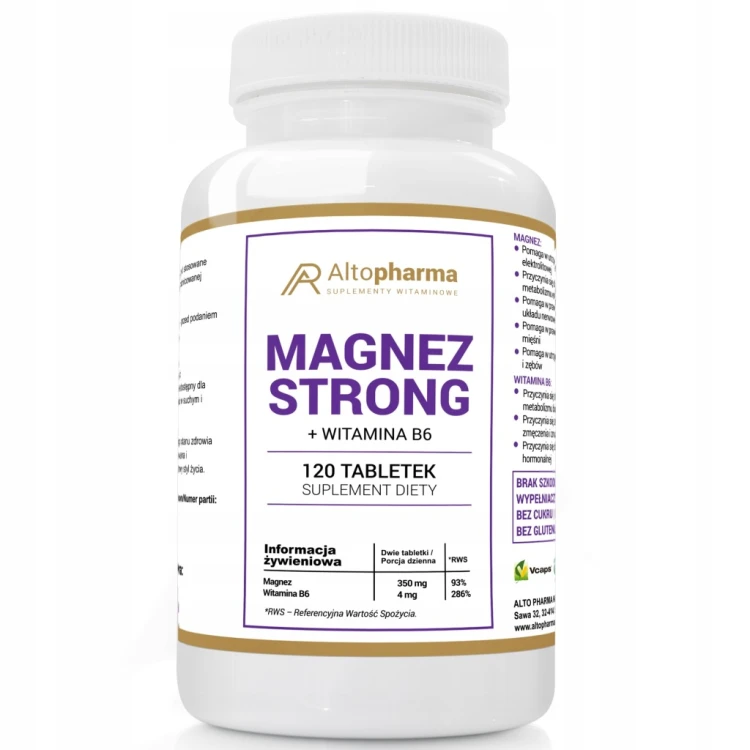 Altopharma Magnez Strong + Witamina B6 120 tabletek wege