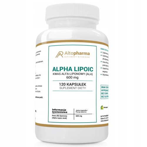 Kapsułki suplementu diety Alto Pharma kwas alfa-liponowy 600 mg 120 szt.