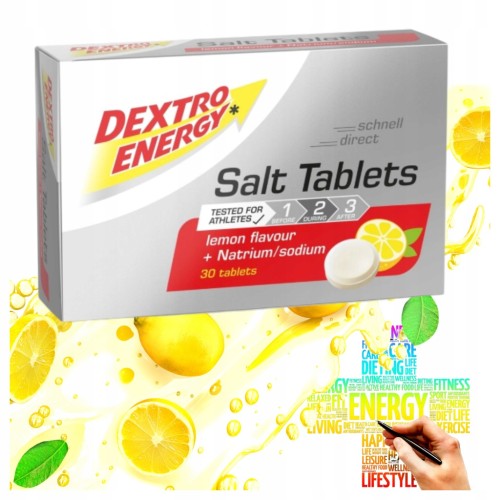 Dextro Energy Salt Tablets Sod 30 Elektrolity Lemon Skurcze Bieganie Rower