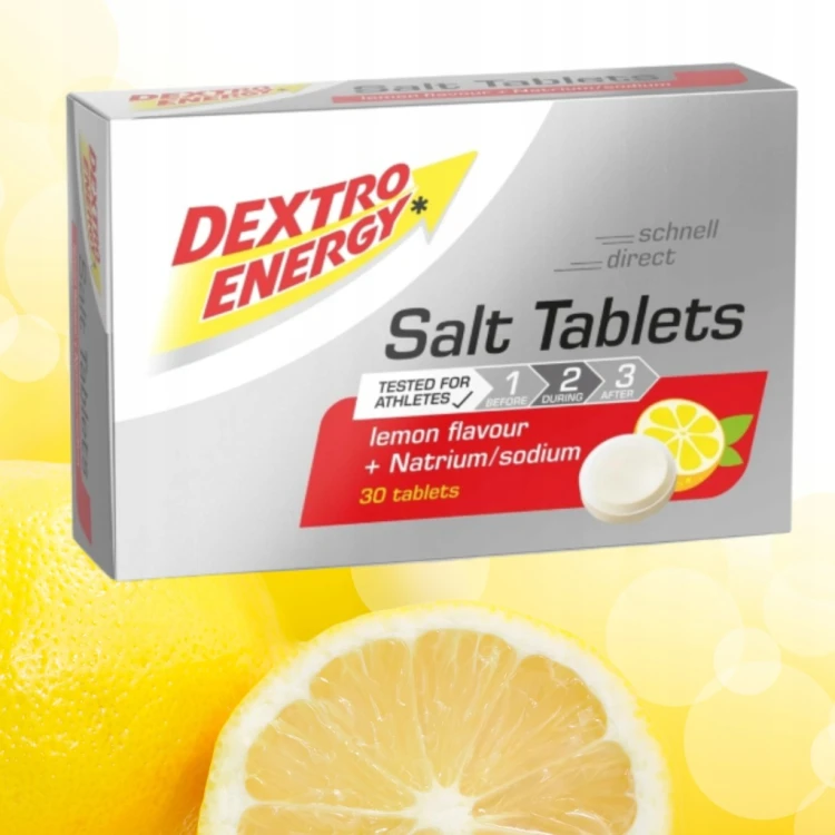 Dextro Energy Salt Tablets Sod 30 Elektrolity Lemon Skurcze Bieganie Rower