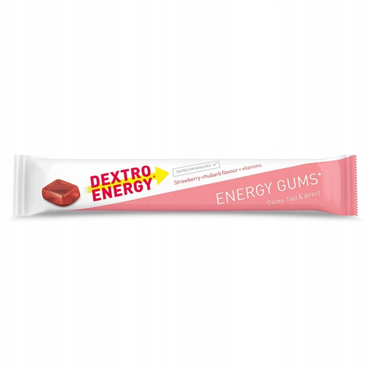 Żelki Energetyczne Dextro Energy Gums Truskawka Witaminy B6 B12 Sport 45g