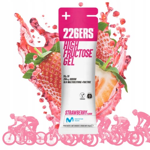 226ERS Żel Energetyczny HIGH FRUCTOSE GEL Truskawka 80g Rower Bieganie